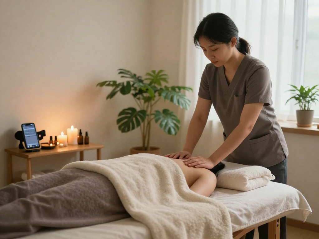 Experience soothing 군포출장마사지 in a tranquil home setting with professional care.